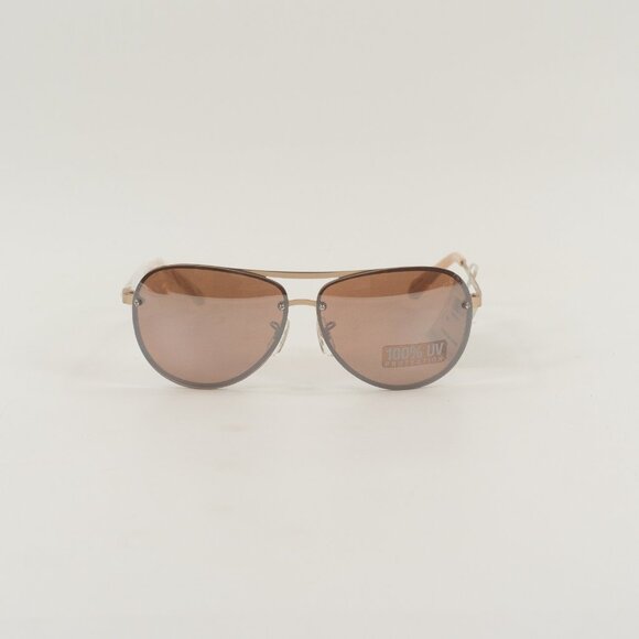Fossil Unisex Aviator Rose Gold Frames Red Lenses Sunglasses 537836 OS main image 4